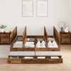 vidaXL Opbergbedframe met lade met opslag Oud Hout 135 cm Bewerkt hout