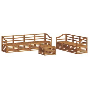 vidaXL Sofa-Sets 8 st Naturel Massief Acaciahout