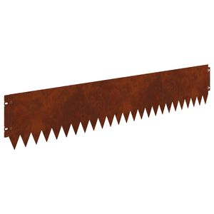 vidaXL Gazonrand 10 st 103 x 20 cm Staal Roestkleurig