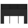 vidaXL Hoofdbordkast 140x19x103,5 cm zwart