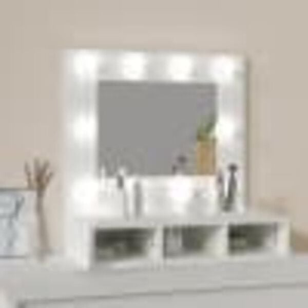 vidaXL Spiegelkast met LED-verlichting 60x31,5x62 cm wit