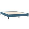 vidaXL Boxspring met matras en LED fluweel donkerblauw 160x210 cm