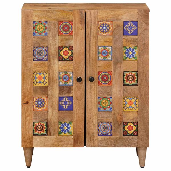 vidaXL Dressoir Naturel 60 x 33,5 x 75 cm Massief Mango Hout