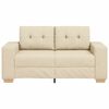 vidaXL | Loveseat | met kussen Cr&egrave;me Stof