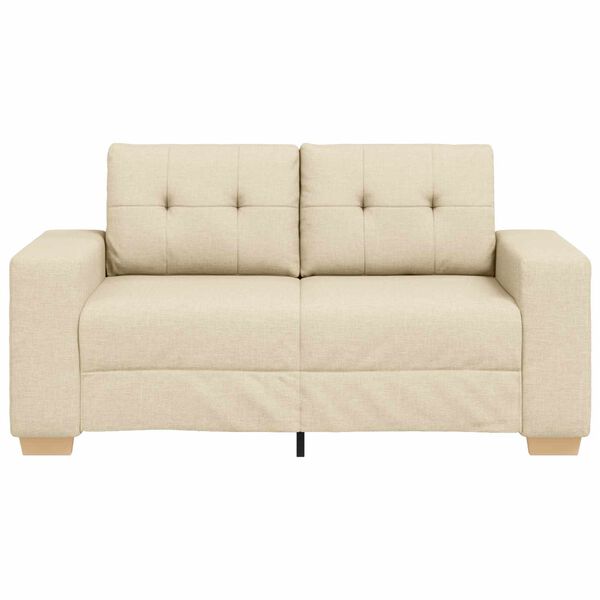 vidaXL | Loveseat | met kussen Cr&egrave;me Stof