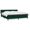 vidaXL Boxspringbed met matrassen 180x220 cm fluweel donkergroen