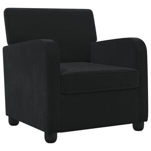 vidaXL Fauteuil Zwart fluweel