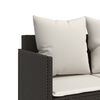 vidaXL 5-delige Loungeset met kussens poly rattan bruin