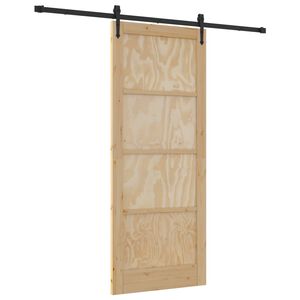 vidaXL Schuifdeur ORKDAL 86 x 211 cm Massief grenenhout Naturel