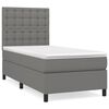 vidaXL Boxspring met matras stof donkergrijs 80x200 cm