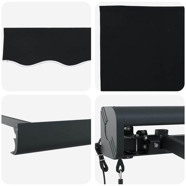 vidaXL Markies Zwart 350 x 250 x 165 cm Polyester en Aluminium