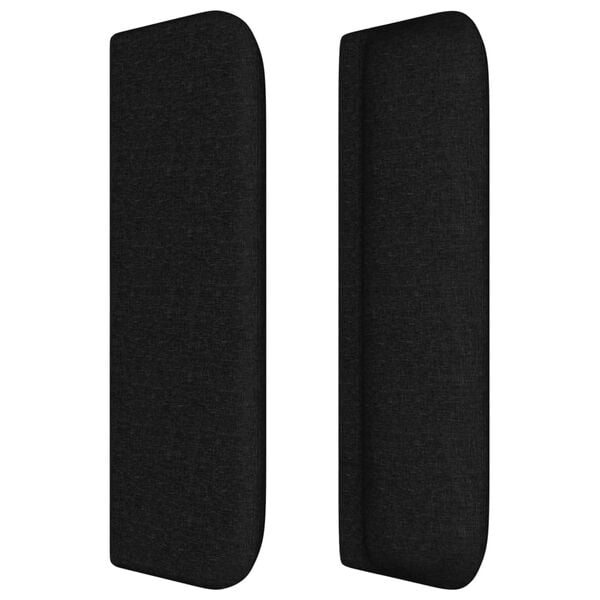 vidaXL Hoofdbord met randen 83x16x78/88 cm stof zwart