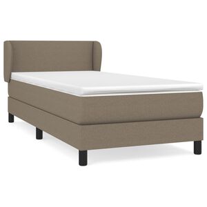 vidaXL Boxspring met matras stof taupe 80x200 cm
