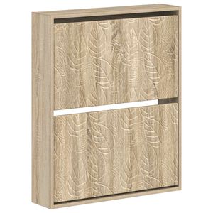vidaXL Wandgemonteerde Schoenkast DELFT 71 x 17 x 86 cm Bewerkt hout