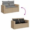 vidaXL 8-delige Loungeset met kussens poly rattan beige