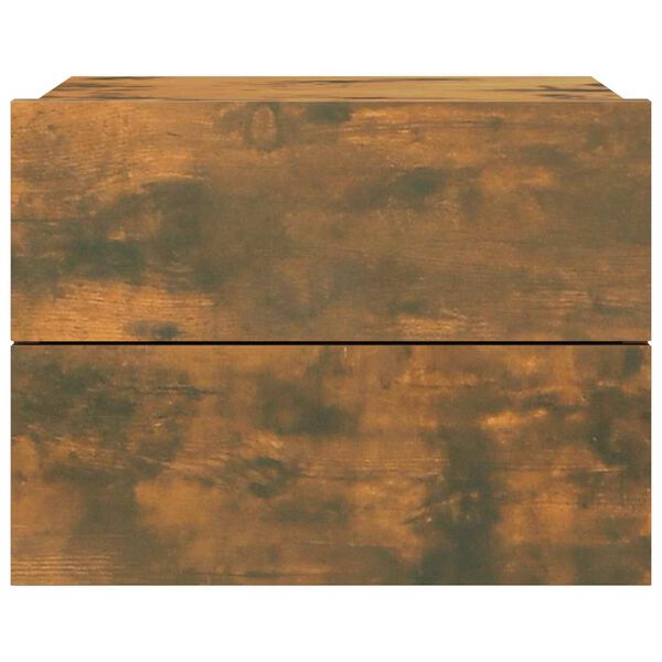 vidaXL Nachtkastjes 2 st 40x30x30 cm bewerkt hout gerookt eikenkleurig