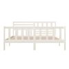 vidaXL Bedframe massief hout wit 180x200 cm