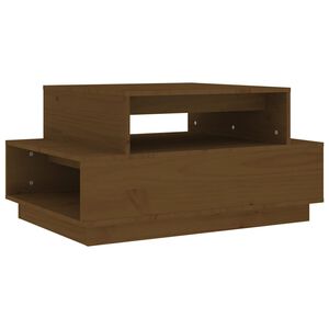vidaXL Salontafel 80x55x40,5 cm massief grenenhout honingbruin
