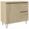 vidaXL Badkamerkast 65x33x60 cm bewerkt hout sonoma eikenkleurig