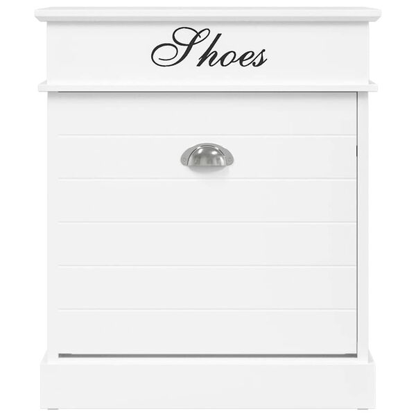 vidaXL Schoenenkast 50x28x58 cm paulowniahout wit