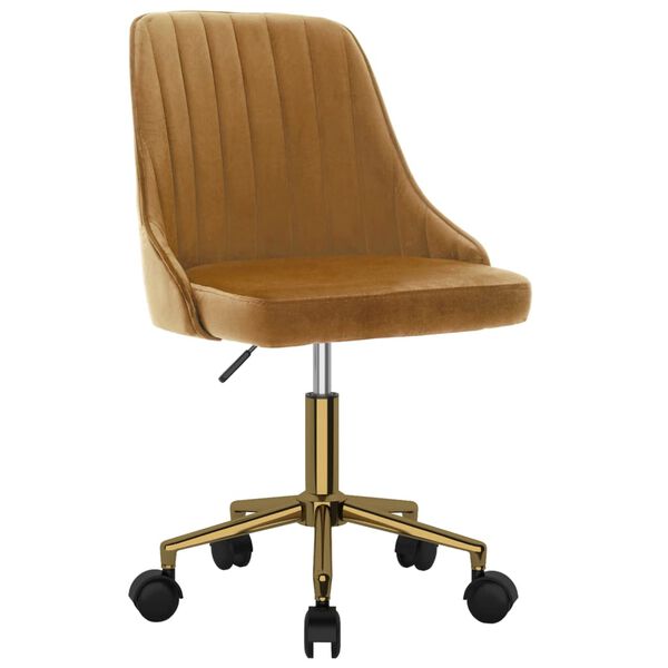 vidaXL Eetkamerstoelen draaibaar 4 st fluweel bruin