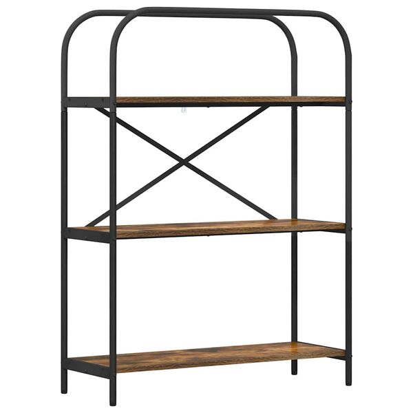 vidaXL Boekenkast Gerookt eiken 80 x 30 x 109 cm Bewerkt hout