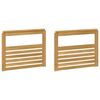 vidaXL Armleuningen Module 2 pcs Wit 79 x 6 x 61 cm Massief Acaciahout
