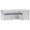 vidaXL 4-Zits Tuin Sofa met Kussens Rattan Look PP Wit