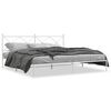 vidaXL Bedframe met hoofdbord metaal wit 193x203 cm