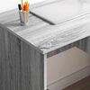 vidaXL Bureau met lade Grijs Sonoma 90 x 49 x 75 cm Bewerkt hout
