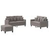vidaXL 3-delige Loungeset met kussens stof taupe