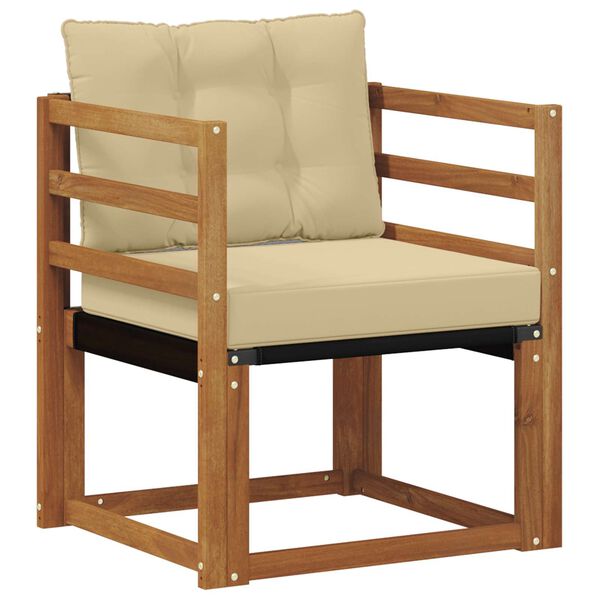 vidaXL Tuinbank Massief Acaciahout en Textilene Naturel