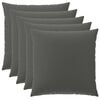 vidaXL Kussensloop 6 pcs HEERLEN Antraciet 80 x 80 cm Polyester