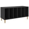vidaXL Platenkast 100x38x48 cm bewerkt hout zwart