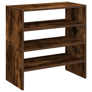 vidaXL Schoenenrekken 2 st stapelbaar 60x30x30,5 cm gerookt eikenkleur