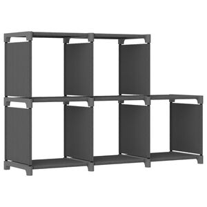 vidaXL Kast met 5 vakken 103x30x72,5 cm stof grijs
