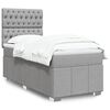 vidaXL Boxspring met matras stof lichtgrijs 90x190 cm