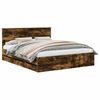 vidaXL Bedframe met lade Gerookt eiken 160 x 200 cm Ingenieurshout