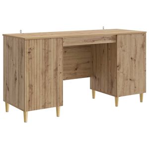 vidaXL Bureau Artisanaal eiken Bewerkt hout 142,5 x 50 x 75 cm