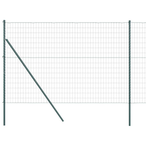 vidaXL Hecke met palen Groen 1.6 x 10 m Staal