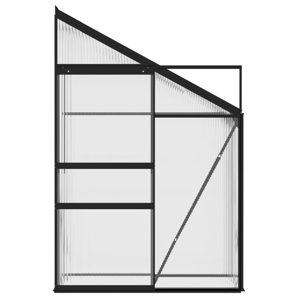 vidaXL Broeikas 1,38 m&sup2; aluminium antracietkleurig