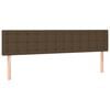 vidaXL Hoofdborden 200x5x78/88 cm stof donkerbruin
