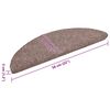 vidaXL Trapmatten zelfklevend 10 stuks 56x17x3 cm lichtbruin halfrond