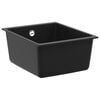 vidaXL Wasbak Zwart 370 x 460 mm 80% Kwarts en 20% Hars
