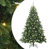 vidaXL Kunstkerstboom met 300 LED met standaard Groen 210 cm PE en PVC