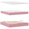vidaXL Opslag bed met matras met matras Roze 180 x 200 cm Fluweel