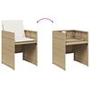 vidaXL 15-delige Tuinset met kussens poly rattan beige