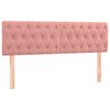 vidaXL Boxspring met matras fluweel roze 160x200 cm
