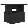 vidaXL Tuintafel 100x55x73 cm poly rattan en acaciahout zwart