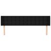 vidaXL Hoofdbord met randen 203x16x78/88 cm stof zwart